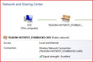 Telkom Hotspot at Starbucks Cafe
